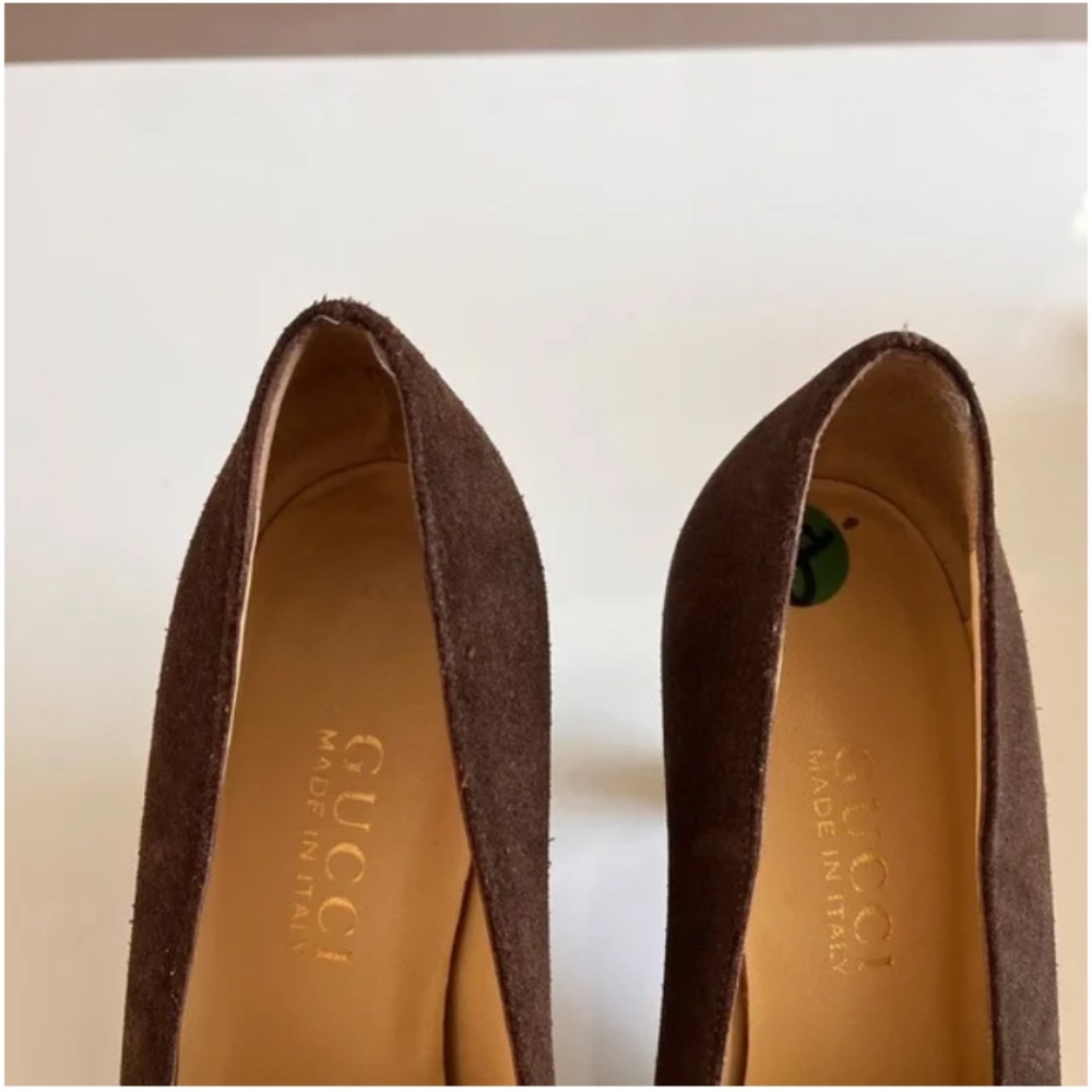 Gucci horsebit suede heels - Picture 4 of 7